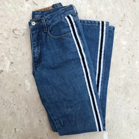 C'Est Toi | Jeans | Side Stripe 9s Jeans | Poshmark